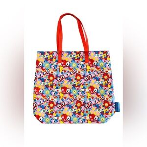2x Estee Lauder Signature Tote Bag Reversible Smiley‎ Faces Flowers heart New